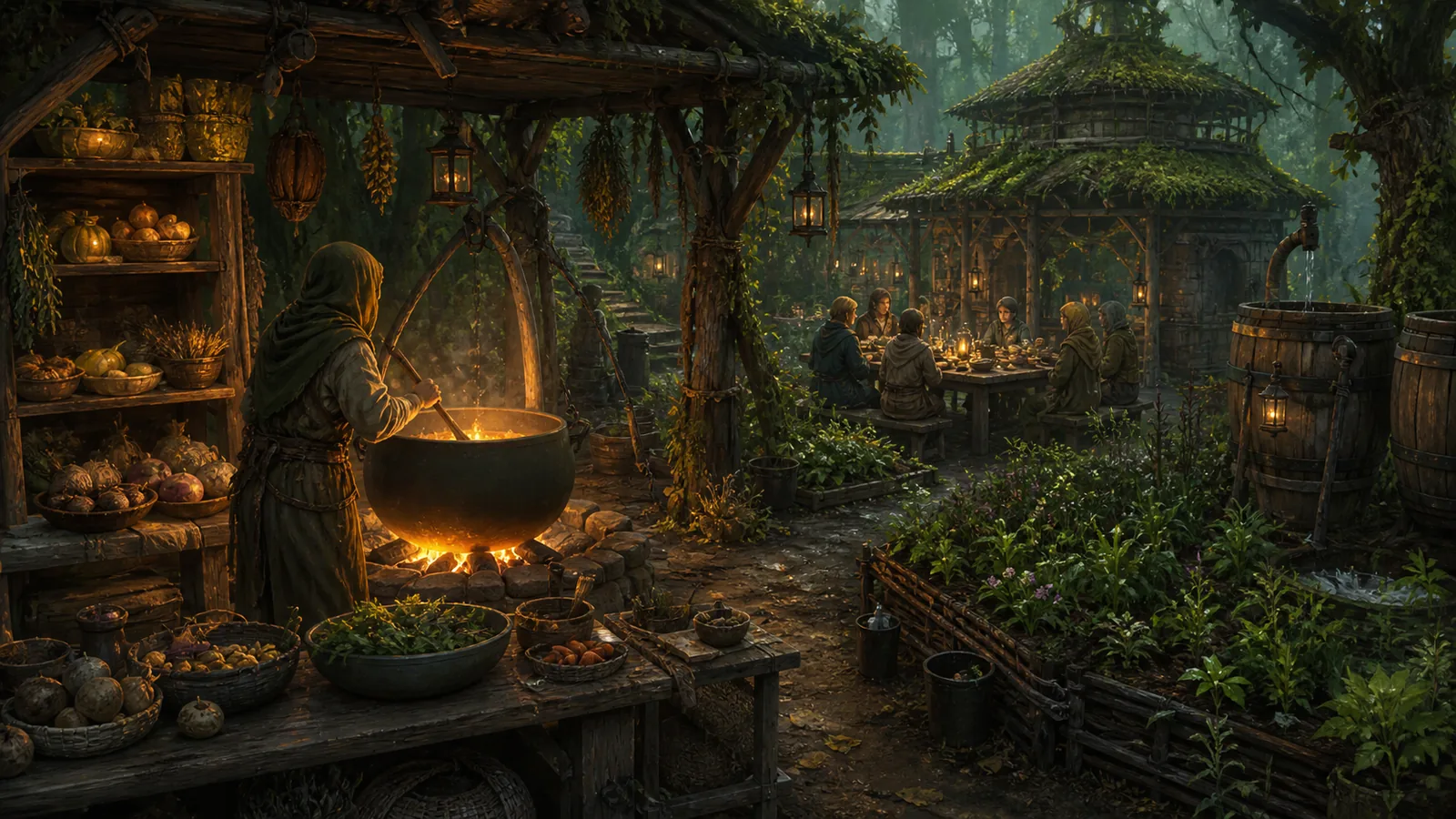 Food production and camp kitchen visual